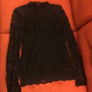 Forever 21 sexy black lace top
